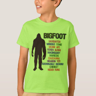 ビッグフットの名前 Tシャツ
