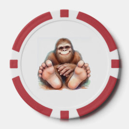 ビッグフットの幸せな足 ポーカーチップ