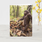 ビッグフットの挨拶状|のサスカッチ カード (黄色い花)