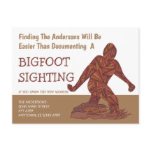 ビッグフットの歩くのサスカッチのかわいくおもしろいで新しい住所