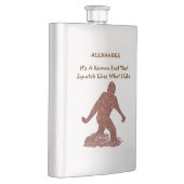 ビッグフットの歩くのサスカッチの人の物のおもしろいな事実 フラスク (右)