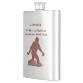 ビッグフットの歩くのサスカッチの人の物のおもしろいな事実 フラスク (左)