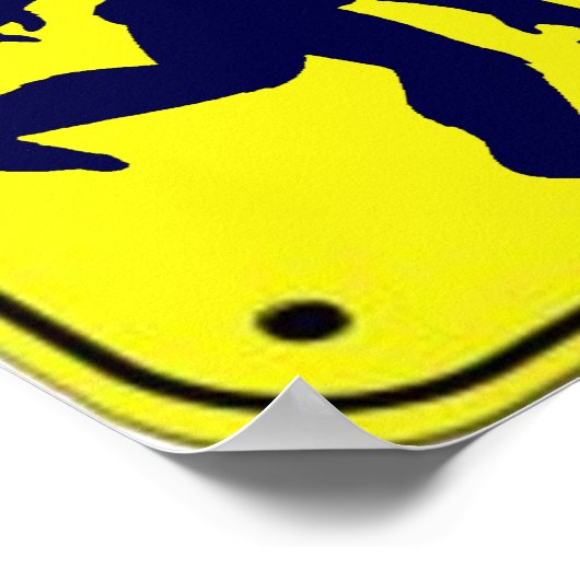 ビッグフットの看板ポスターに注意 ポスター (角)