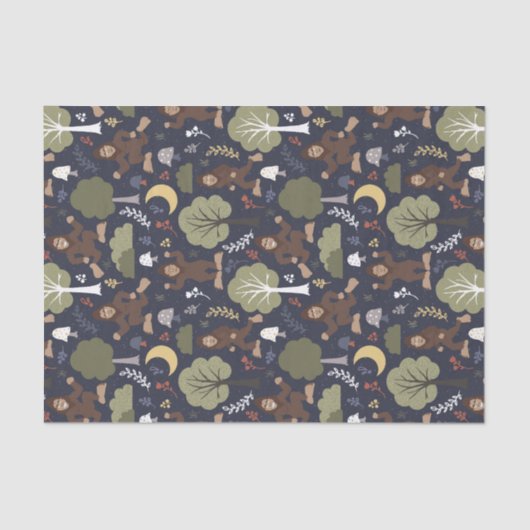 ビッグフットの真夜中の森林冒険 薄葉紙 (正面)