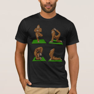ビッグフットの禅のヨガはおもしろいなファンタジーを提起します Tシャツ