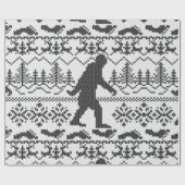 ビッグフットの醜いクリスマスのセーターのニットのスタイル ラッピングペーパー (フラット)