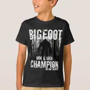 ビッグフットの隠れ家とシークチャンピオン Tシャツ