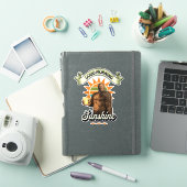 ビッグフットの面白いコーヒーモーニングユーモア シール (iPadカバー)