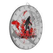 ビッグフットの黒いダート盤との行ったSquatchin ダーツボード (正面左)