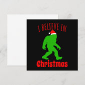 ビッグフットはクリスマスを信じてるよ 招待状 (正面/裏面)