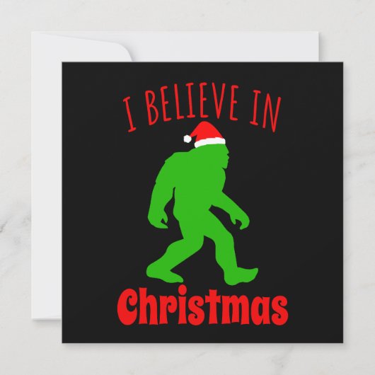 ビッグフットはクリスマスを信じてるよ 招待状 (正面)