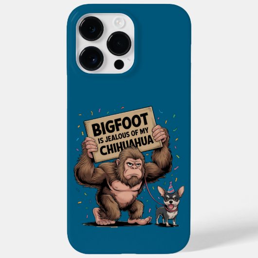 ビッグフットは私のチワワに嫉妬している Case-Mate iPhoneケース (裏面)