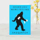 ビッグフットは驚きました(よく得て下さい) カード (黄色い花)