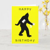 ビッグフットは驚きました カード (黄色い花)