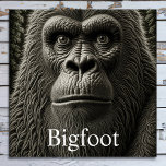 ビッグフットまたはサスカッチクローズアップ顔 ジグソーパズル<br><div class="desc">サスカッチビグフットgorilla顔で黒と白のaiアート。</div>