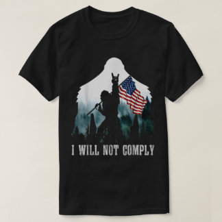 ビッグフットアメリカ国旗デザイン Tシャツ