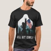 ビッグフットアメリカ国旗デザイン Tシャツ (正面)