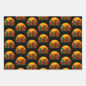 ビッグフットエイリアンビールタイムサンセットフォレスト ラッピングペーパーシート (正面)