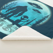 ビッグフットエイリアンUFOディスクロージャー共謀贈り物 シェルパブランケット (3/4)