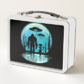 ビッグフットエイリアンUFOディスクロージャー共謀贈り物 メタルランチボックス (正面)