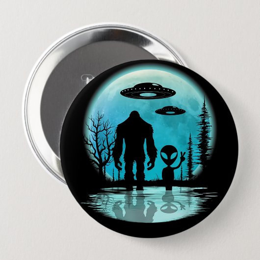 ビッグフットエイリアンUFOディスクロージャー共謀贈り物 缶バッジ (正面&裏面)