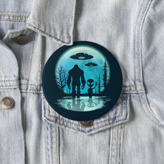 ビッグフットエイリアンUFO 缶バッジ (インサイチュ)