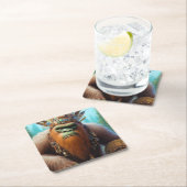 ビッグフットエコ戦士 スクエアペーパーコースター (インサイチュ)