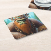 ビッグフットエコ戦士 スクエアペーパーコースター (アングル)