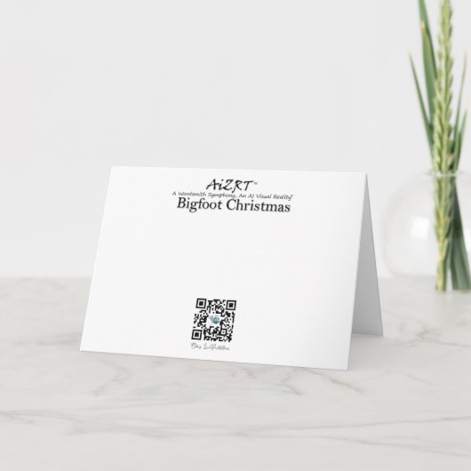 ビッグフットクリスマス - 飾り付けられた木 シーズンカード (裏面)