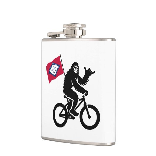 ビッグフットサイクリングアーカンソー州旗 フラスク (左)