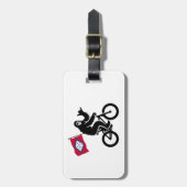 ビッグフットサイクリングアーカンソー州旗 ラゲッジタグ (正面縦)