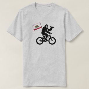 ビッグフットサイクリングカリフォルニアフラグ Tシャツ