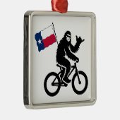 ビッグフットサイクリングテキサス州国旗 メタルオーナメント (右)