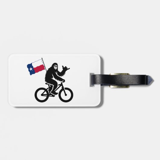 ビッグフットサイクリングテキサス州国旗 ラゲッジタグ (裏面横)