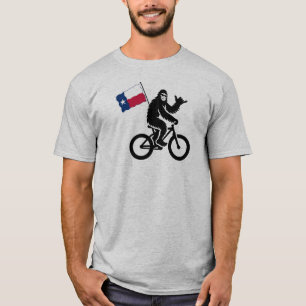 ビッグフットサイクリングテキサス州国旗 Tシャツ