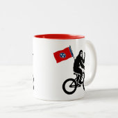ビッグフットサイクリングテネシー国旗 ツートーンマグカップ (正面右)