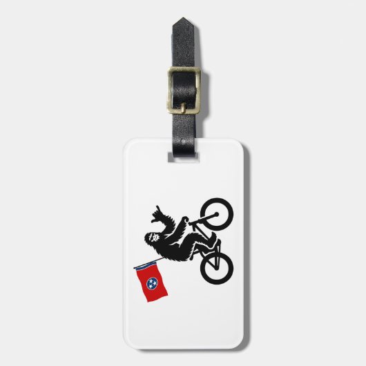 ビッグフットサイクリングテネシー国旗 ラゲッジタグ (正面縦)