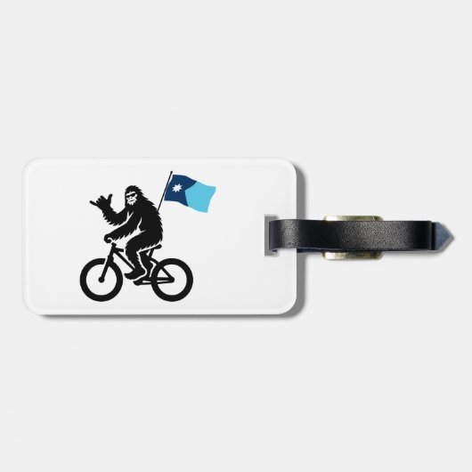 ビッグフットサイクリングミネソタ国旗 ラゲッジタグ (裏面横)