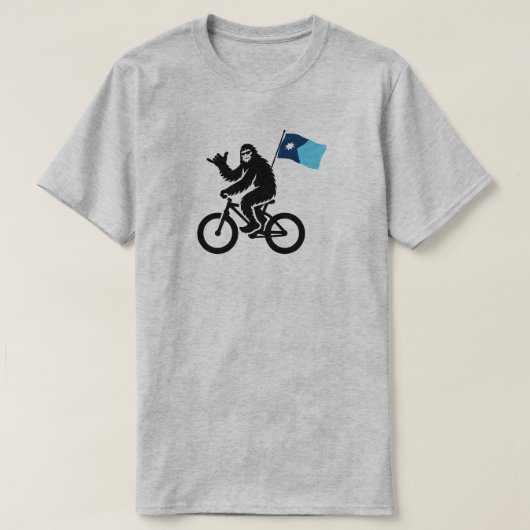 ビッグフットサイクリングミネソタ国旗 Tシャツ (デザイン正面)