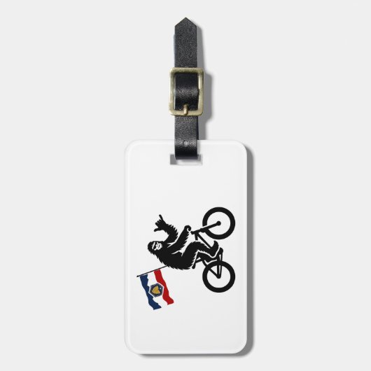 ビッグフットサイクリングユタ州旗 ラゲッジタグ (正面縦)