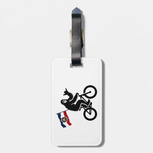 ビッグフットサイクリングユタ州旗 ラゲッジタグ (裏面縦)