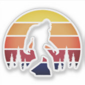 ビッグフットサスカッチシルエットヴィンテージ シール (正面)