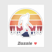 ビッグフットサスカッチシルエットヴィンテージ シール (シート)