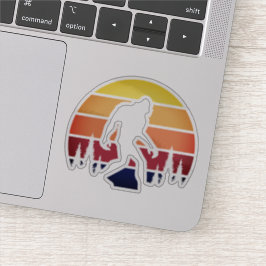 ビッグフットサスカッチシルエットヴィンテージ シール