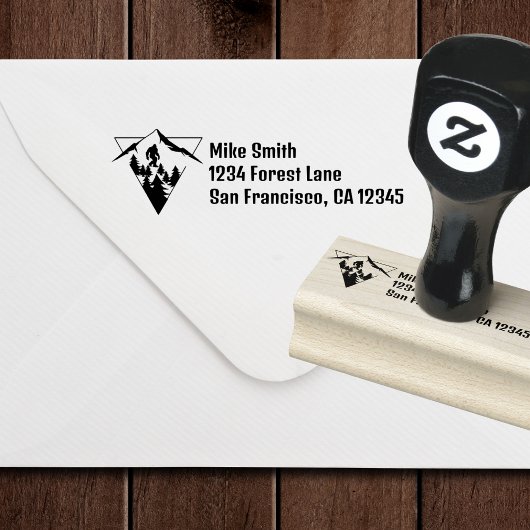 ビッグフットサスカッチスクアッチーフォレストマウンテンシンプル ラバースタンプ