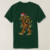 ビッグフットサンタクリスマスツリーライトズクリスマスボーイズメンズ  Tシャツ (デザイン正面)