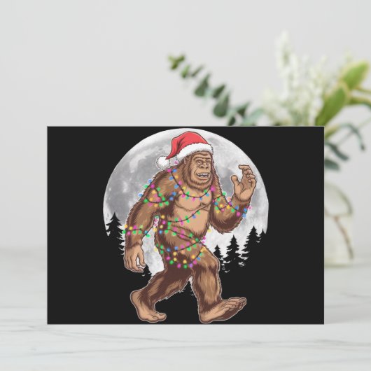 ビッグフットサンタクリスマスツリーライト クリスマス サスクワッチ (スタンド正面)