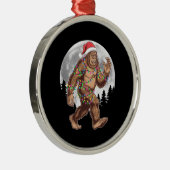 ビッグフットサンタクリスマスツリーライトXmasサスクワッチ メタルオーナメント (右)