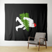 ビッグフットサンタクロースおもしろいクリスマスギフト タペストリー (インサイチュ(横))