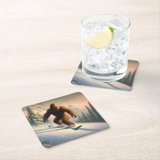 ビッグフットスノーボード スクエアペーパーコースター (インサイチュ)